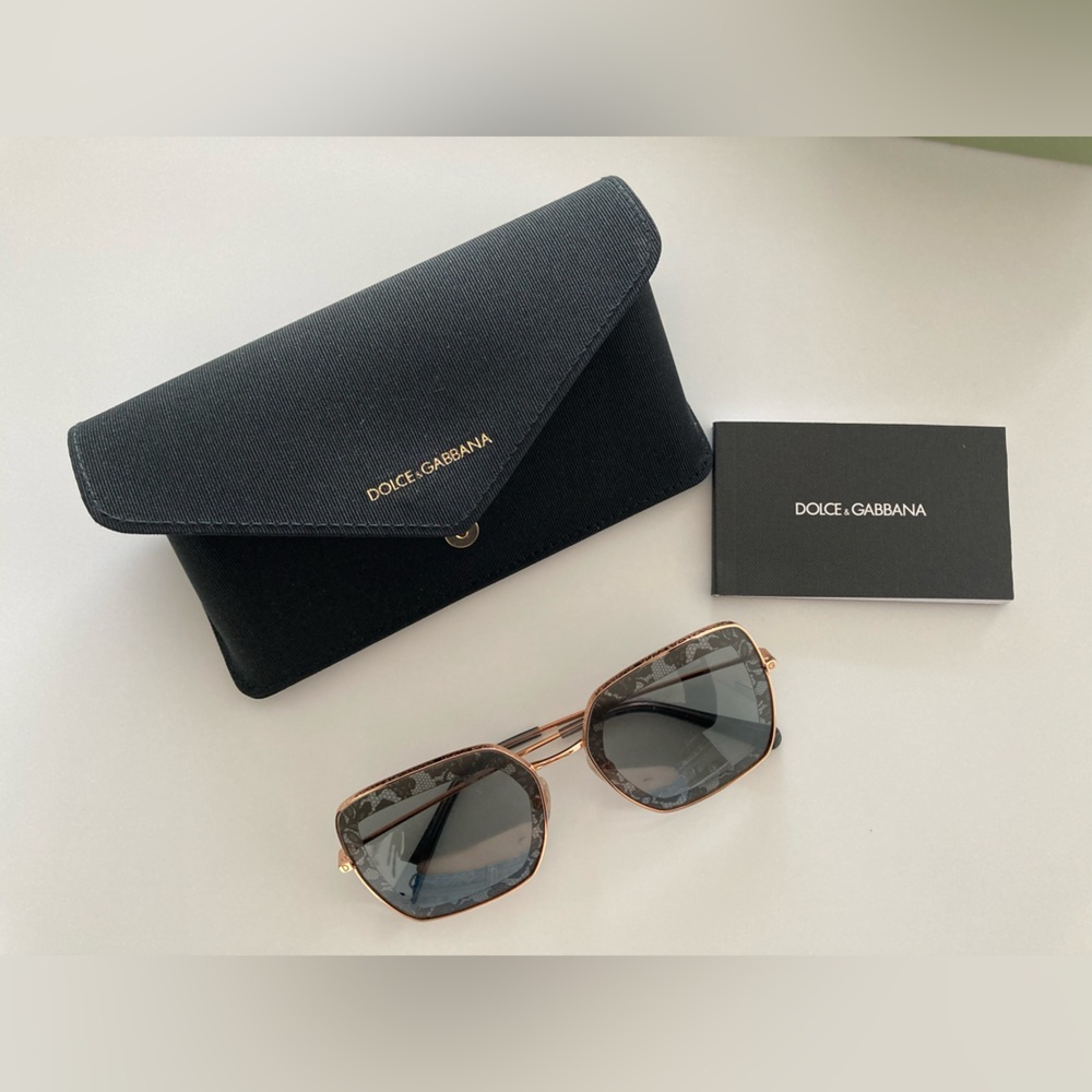 Dolce & Gabbana DG2242 1298/8G Lace Square Sunglasses